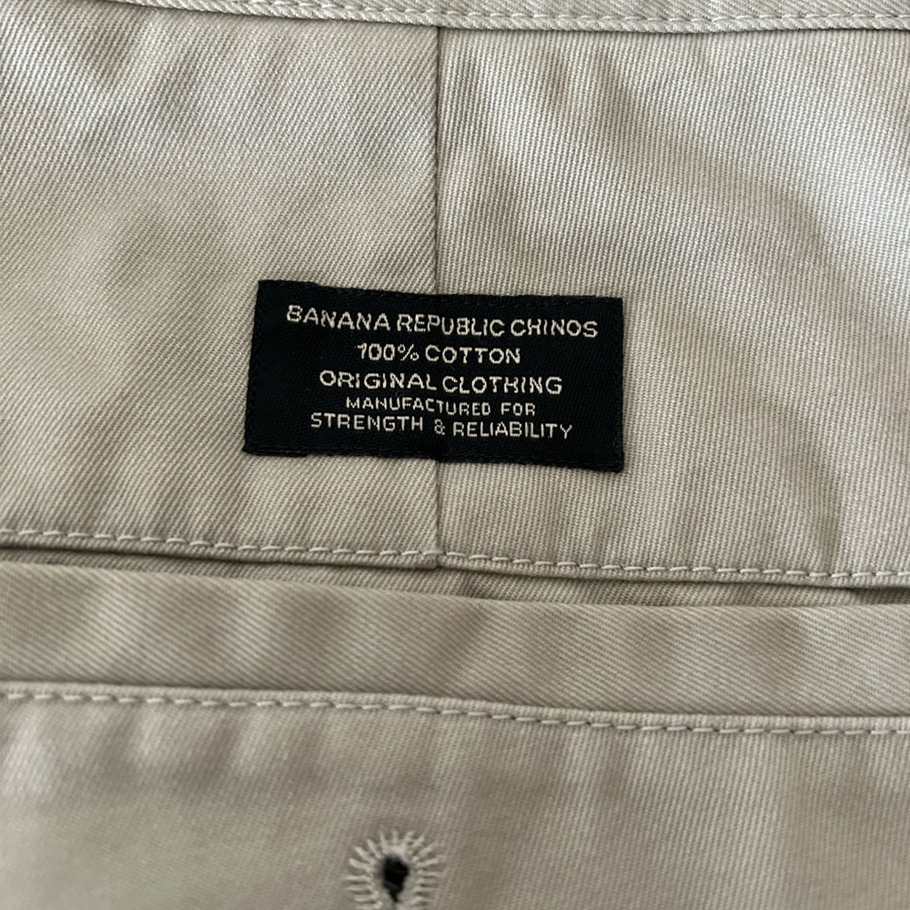 Banana Republic men’s khaki chinos.